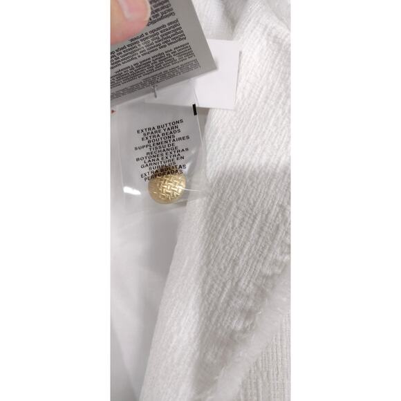 Kasper Women's Tweed One-Button Fringe Blazer White Size 6 NWT - Picture 12 of 15